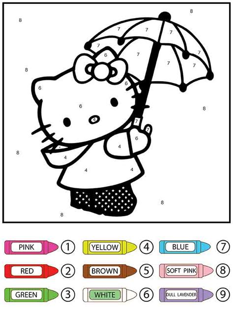 10 Creative Hello Kitty Coloring Pages With Numbers Coloring Craze