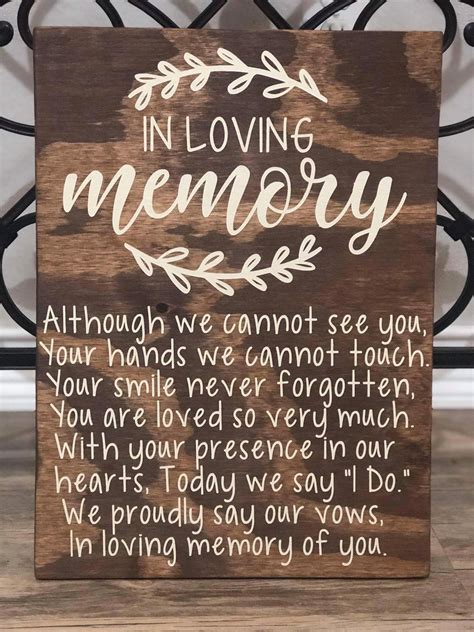 12 Wedding Sign Ideas In Loving Memory