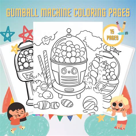 16 Gumball Machine Coloring Pages Free Printables Pdf