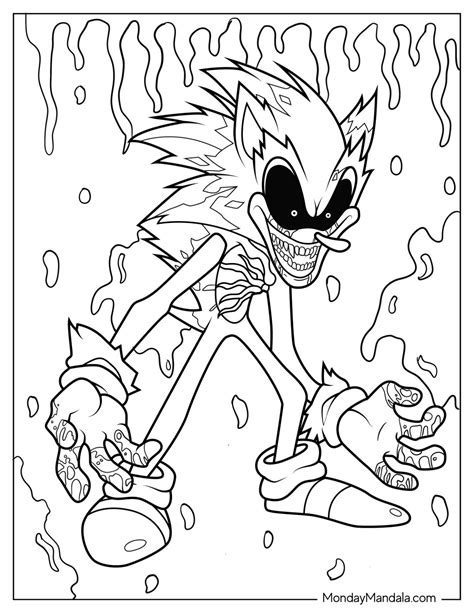20 Sonic Exe Coloring Pages Free Pdf Printables