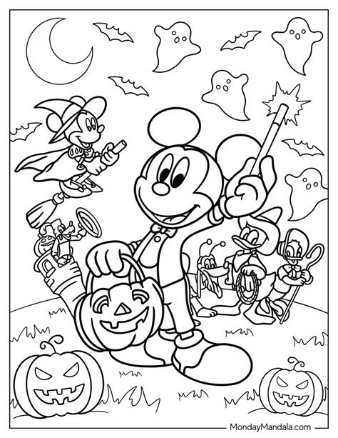 33 Disney Halloween Coloring Pages Free Pdf Printables