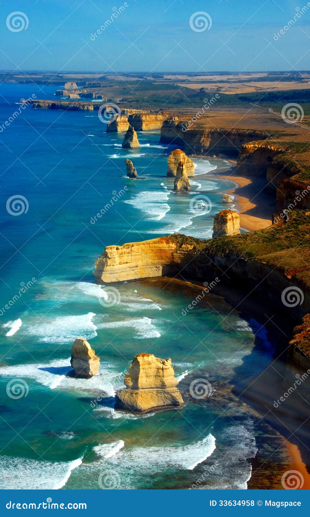 Aerial View Of Twelve Apostles Coast Australia Royalty Free Image