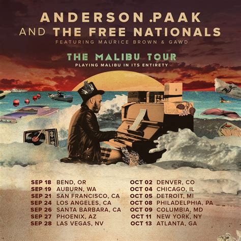 Anderson Paak Concerts Live Tour Dates 2025 2026 Tickets Bandsintown