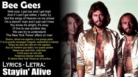 Bee Gees Stayin Alive With Lyrics Youtube Bee Gees Stayin Alive With Lyrics Youtube