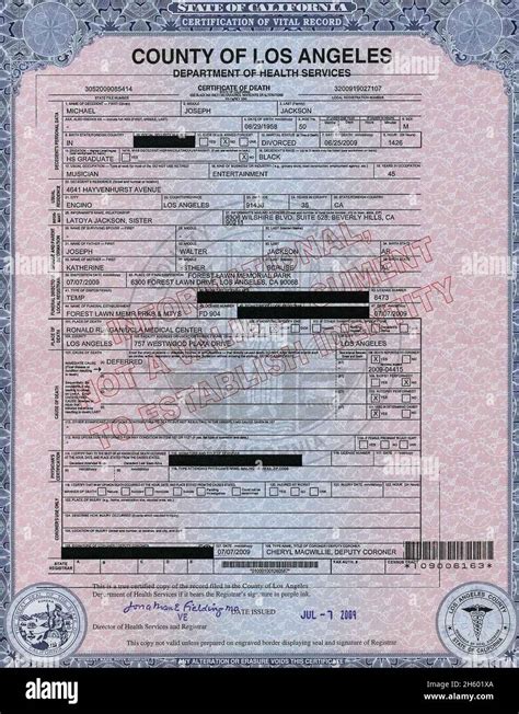 California Death Records