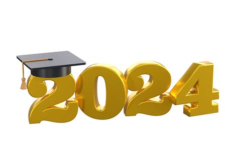 Class Of 2024 3D Icon Congratulation Graduates Design Template With