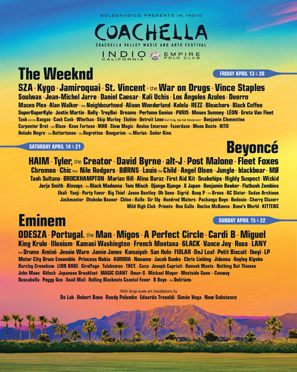 Coachella 2018 Lineup Revealed