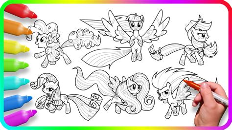Coloring Pages My Little Pony Gen 5 Easy Drawing Tutorial Art How To Color My Little Pony Mlp