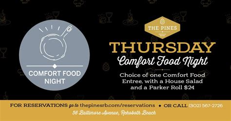 Comfort Food Night At The Pines American Bistro Rehoboth Beach
