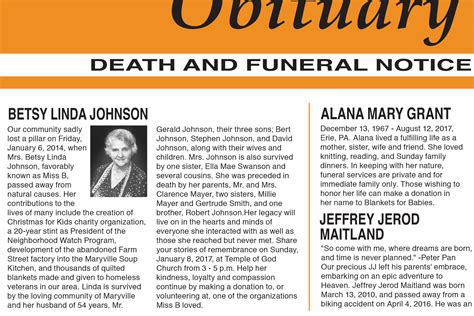 Death Notices For Ross County