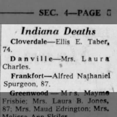 Death Notices Indianapolis
