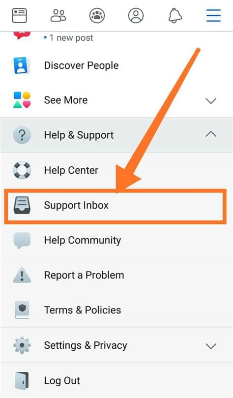 Facebook Support Inbox