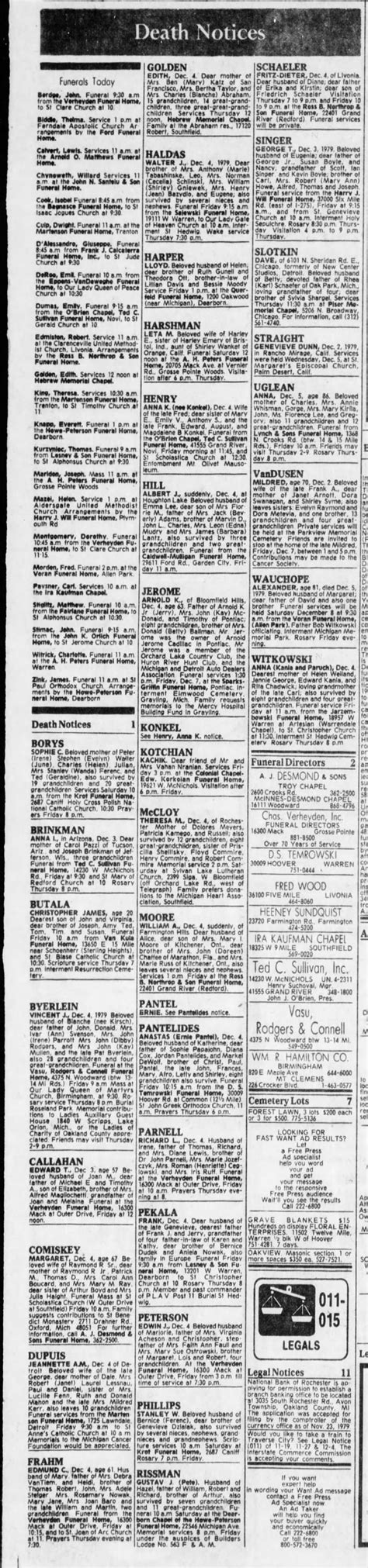 Free Press Death Notices