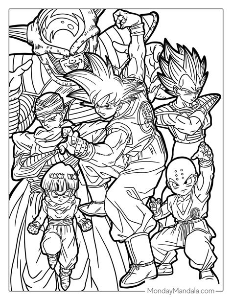 Free Printable Dragon Ball Z Coloring Pages For Kids