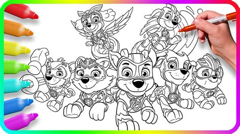 Kids N Fun Com 24 Coloring Pages Of Paw Patrol Mighty Pups