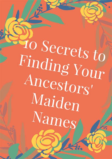 Maiden Name Guide: Uncover Your Heritage