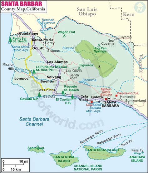 Map Of Santa Barbara County California Where Is Located Cities Map Of Santa Barbara County California Where Is Located Cities