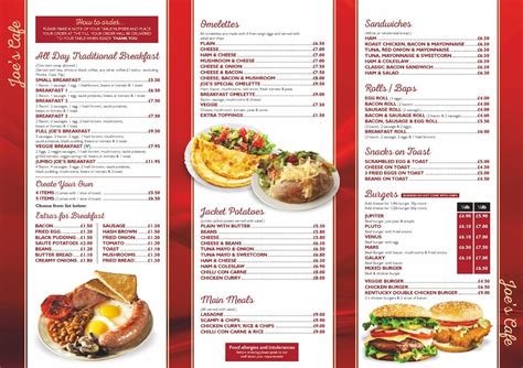Menu At Joe S Cafe Ammanford Menu At Joe S Cafe Ammanford