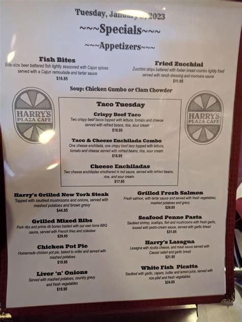 Menu Of Harry S Plaza Cafe Santa Barbara Reviews And Ratings Menu Of Harry S Plaza Cafe Santa Barbara Reviews And Ratings