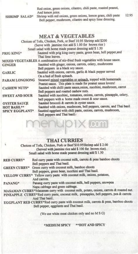 Meun Fan Thai Cafe Menu Guide