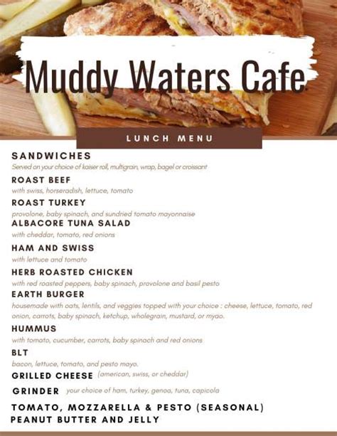 Muddy Waters Cafe Menu Guide: Dishes Revealed
