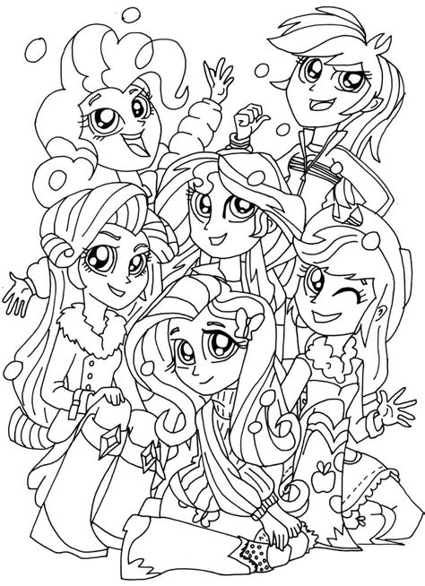 My Little Pony Equestria Girls Coloring Book Mlp Coloring Pages For Kids Youtube