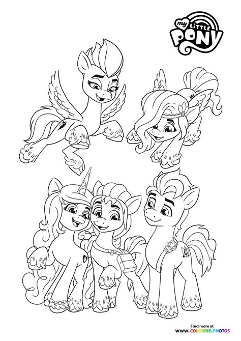 My Little Pony New Generation Coloring Pages Print And Color Com