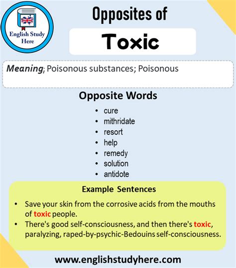 Opposite Of Toxic