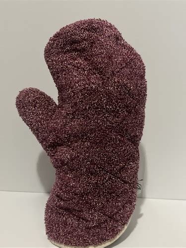 Pampered Chef Oven Mitt And Pot Holder Cranberry Terry Cloth Ebay