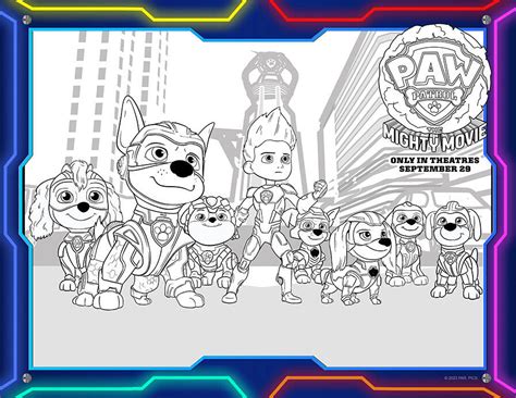 Paw Patrol Mighty Pups Coloring Pages To Print Free Printable Coloring Pages