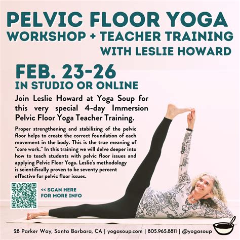 Pelvic Floor Yoga Workshop Teacher Training Downtown Santa Barbara Ca
