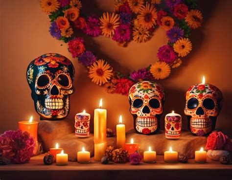 Premium Ai Image A Family Celebrating A Traditional Mexican Dia De