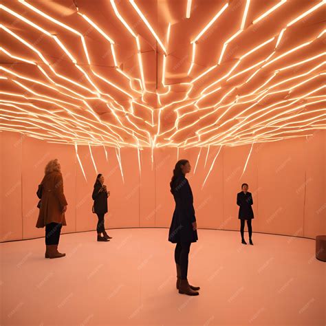 Premium Photo Kinetic Light Installations Transforming Spaces Into