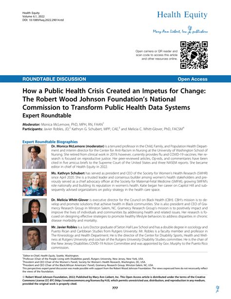 Robert Wood Johnson Foundation: Health Impact Strategies