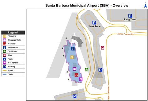 Santa Barbara Airport Map Guide To Sba S Terminals