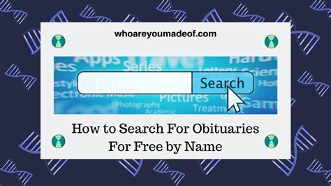 Search Obituaries Free