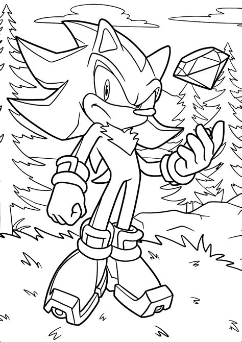 Shadow Sonic The Hedgehog Coloring Pages 22 Free Printables