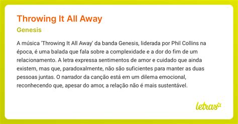 Significado Da M Sica Throwing It All Away Genesis Letras Mus Br Significado Da M Sica Throwing It All Away Genesis Letras Mus Br