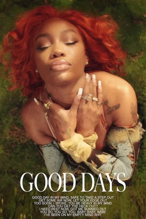 Sza Good Days Poster Posters Plug