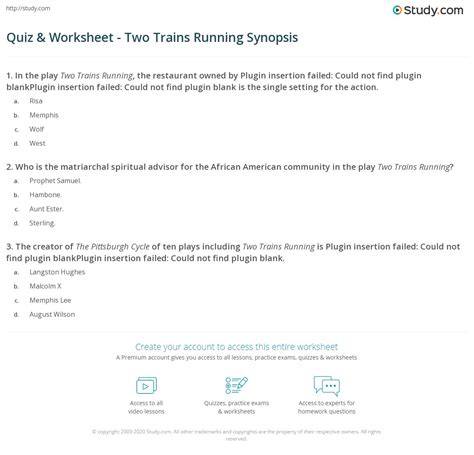 Two Trains Play Summary: Plot Uncovered