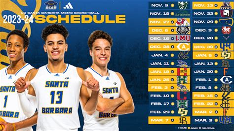 Ucsb Basketball Schedule